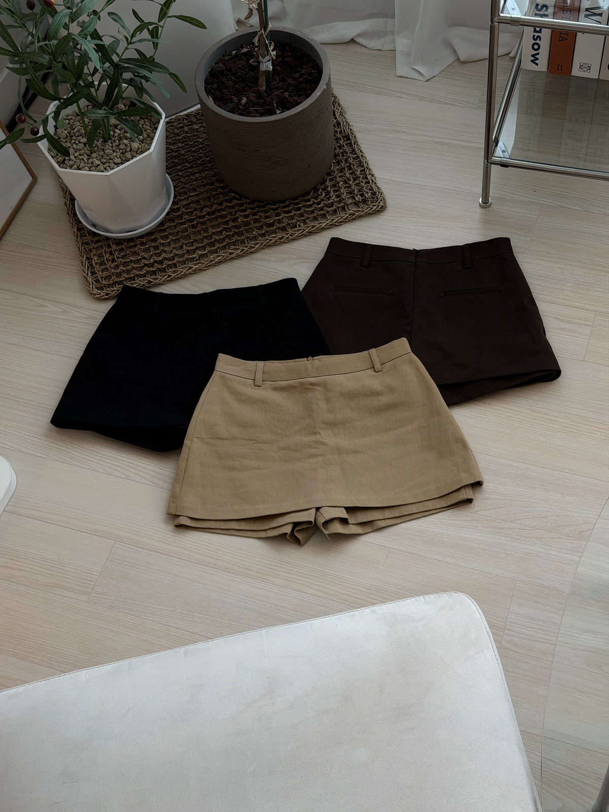 Earthy Colors Cotton A-line Skirt［三色入］