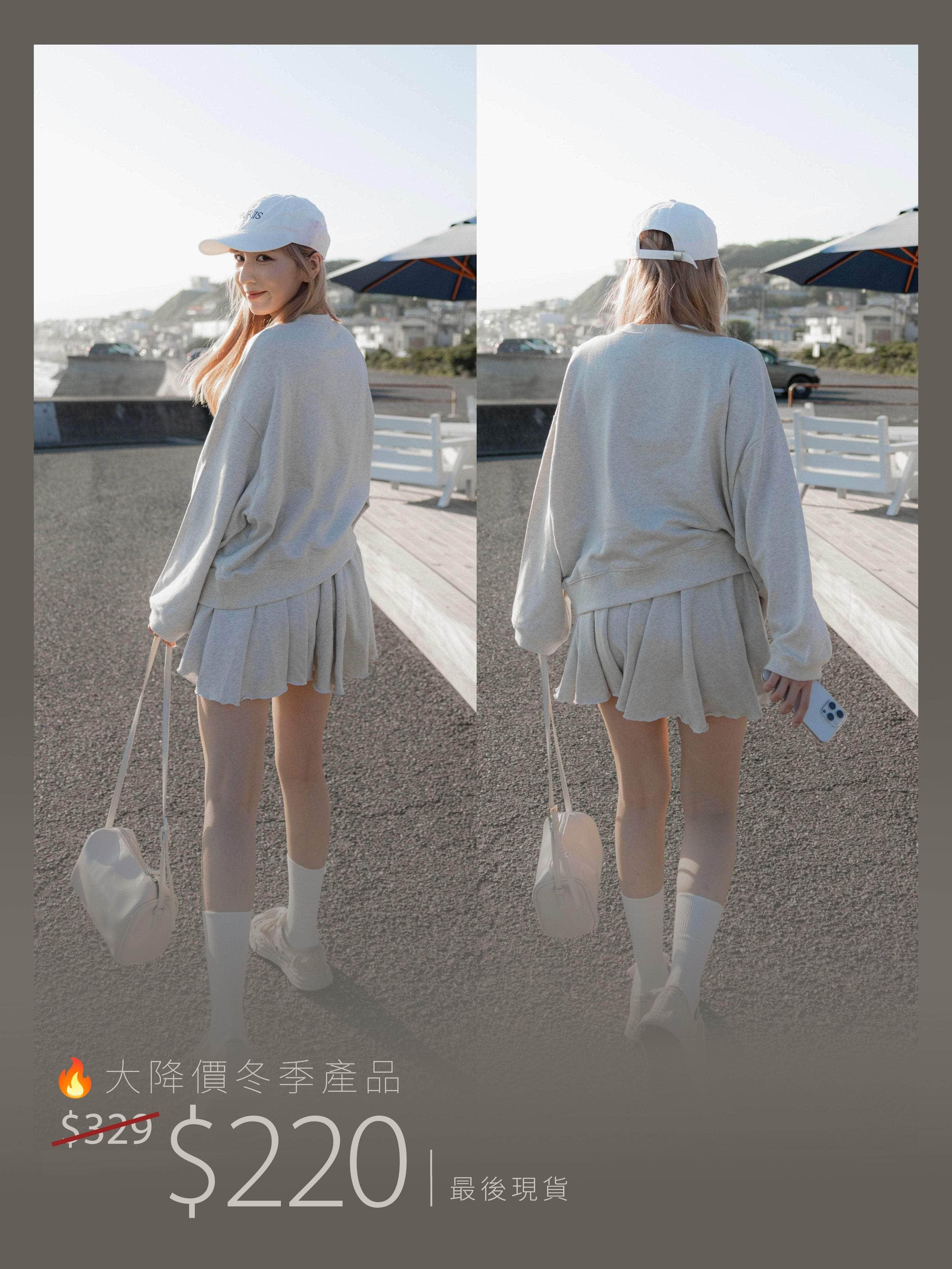 韓國服飾 長袖上衣韓國套裝韓國短褲韓國 【🔥大降價冬季產品】Cozy Hoodie Set [兩色入]