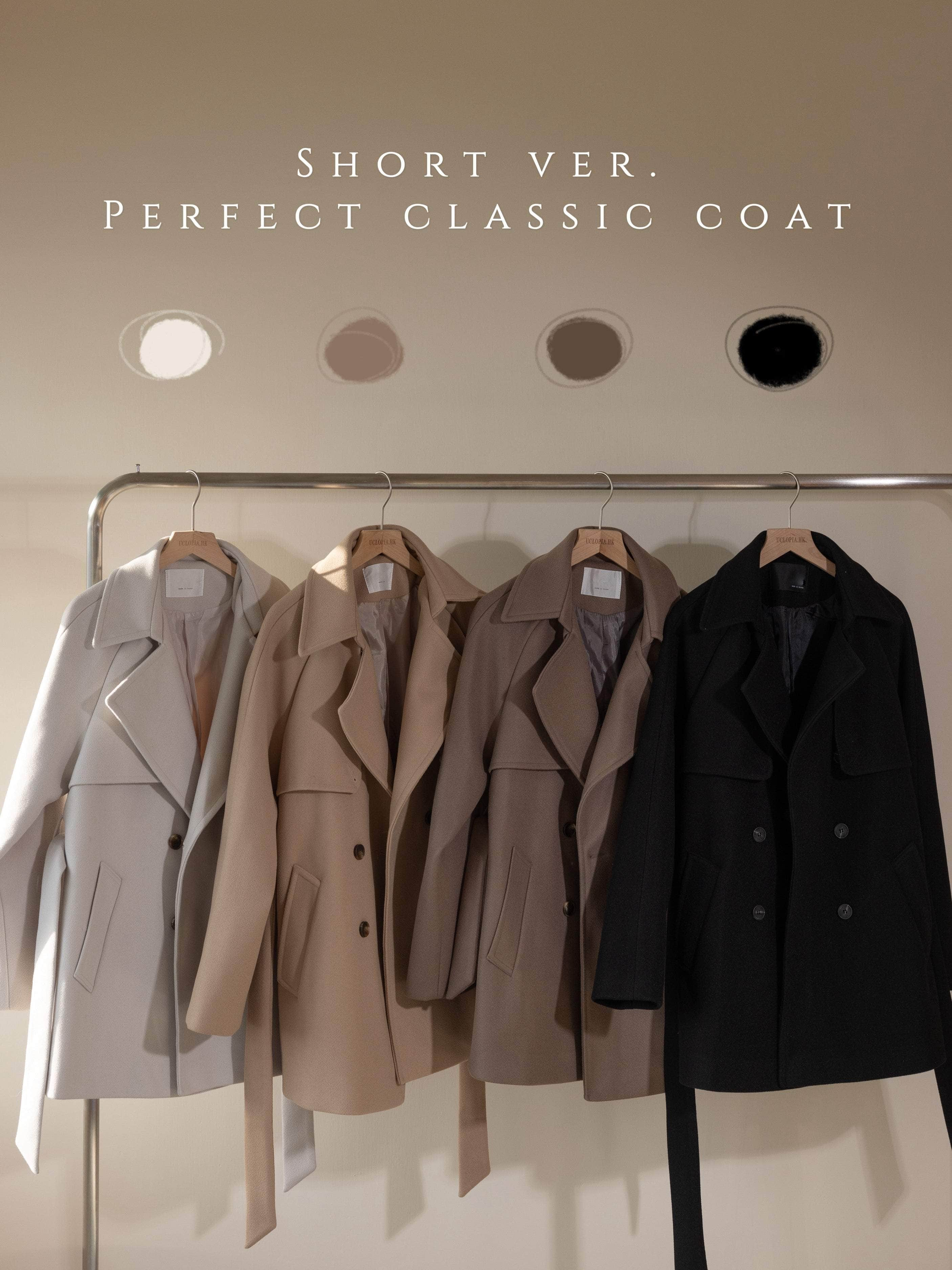 韓國服飾 【DAY3💛 韓國親身搜羅 | FW23🍁🇰🇷 】短版 ~ Perfect classic coat [四色入]