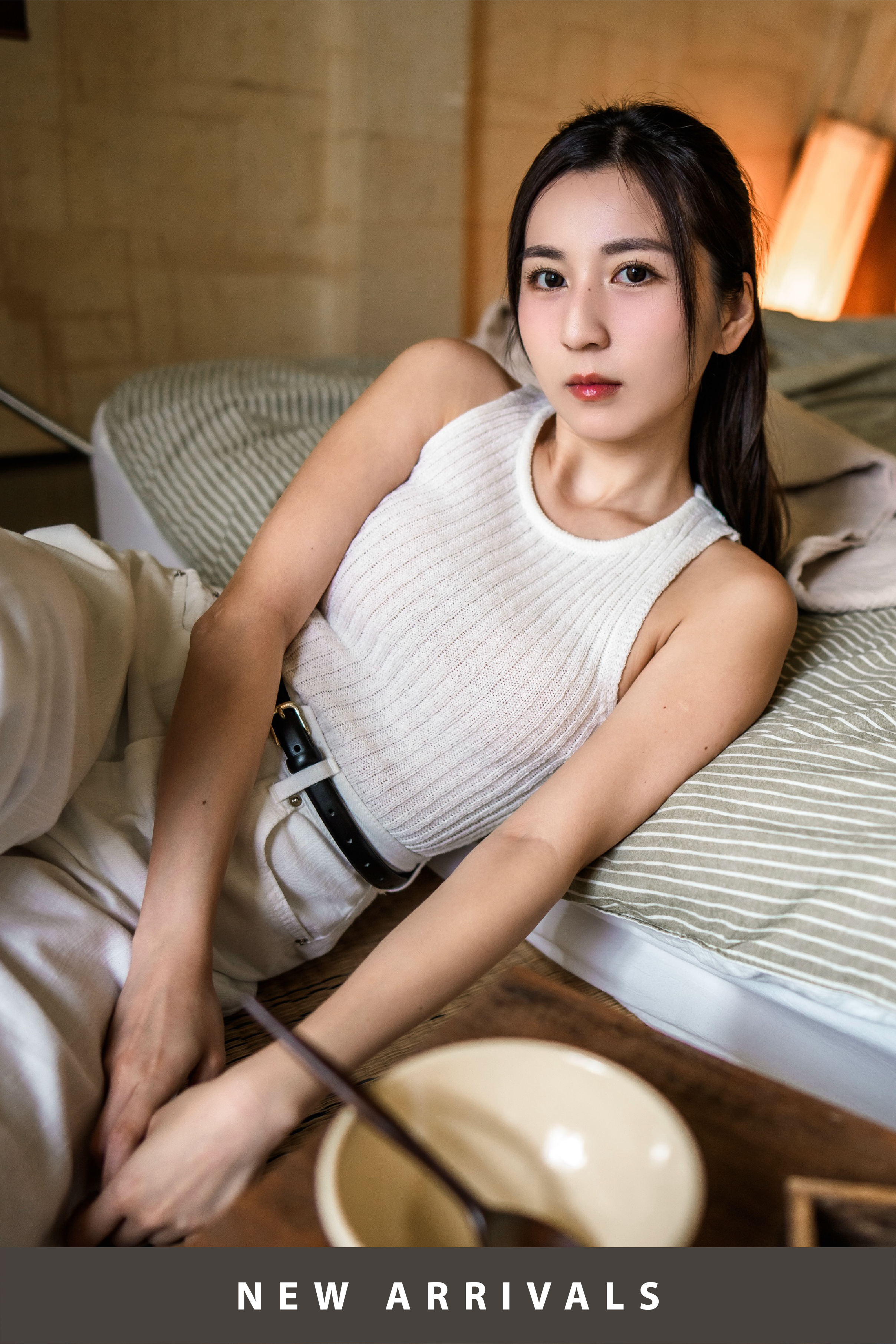 《 一連八日 夏末の最後新品🍧 𝗗𝗔𝗬 𝟭 》店主大推！坑紋圓領入肩針織背心［三色入］