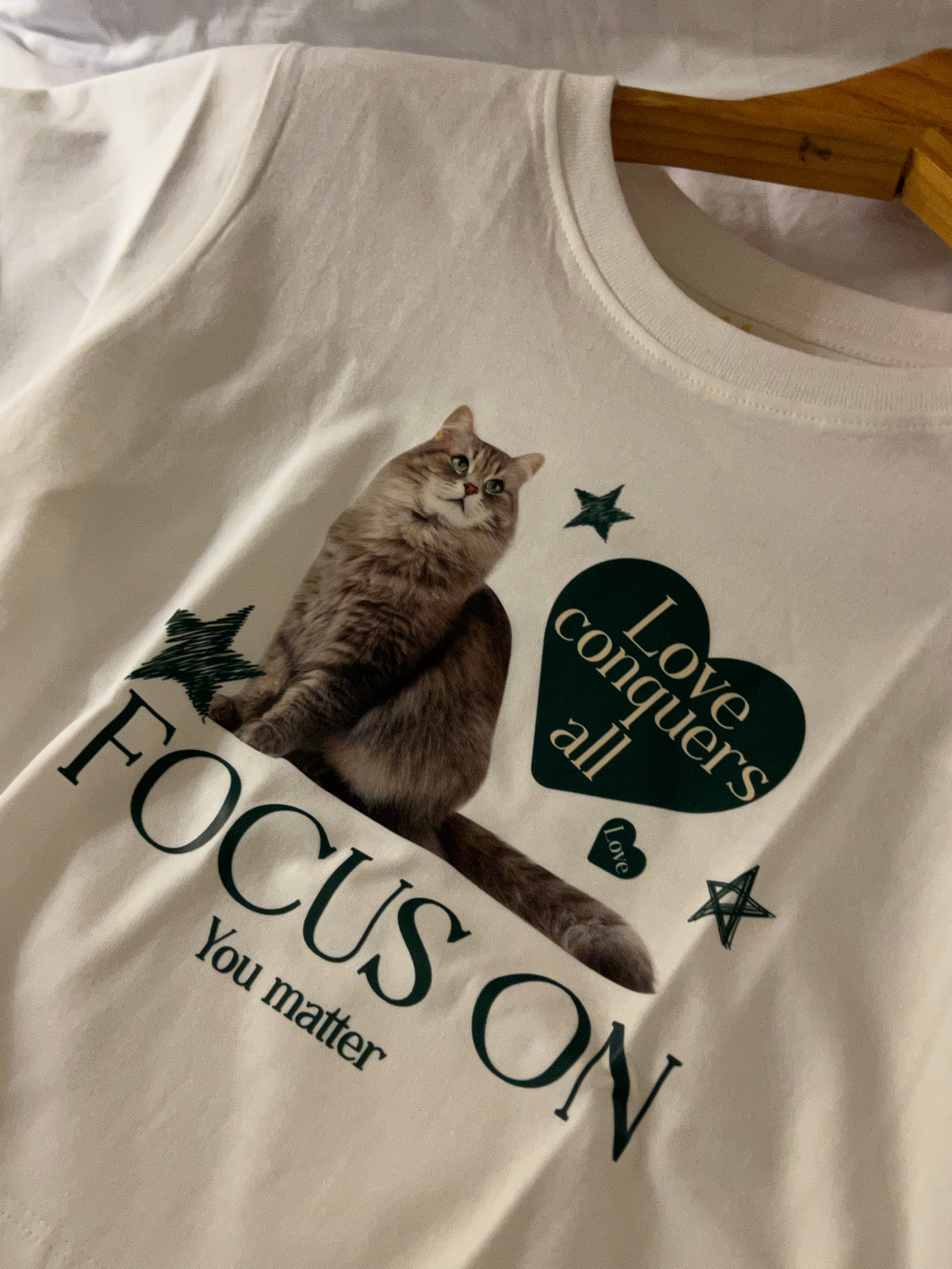 泰國服飾 #T17/18 泰國連線🇹🇭Thailand Y2K Crop Tee - 貓貓心心款 [兩色入]